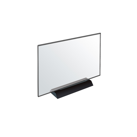 AZAR DISPLAYS Acrylic Frame Sign Holder on Weighted Black Base 11"W x 8.5"H, PK2 108804